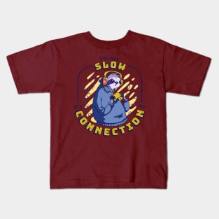 Sloth Gamer Design Idea Animal Gift Kids T-Shirt